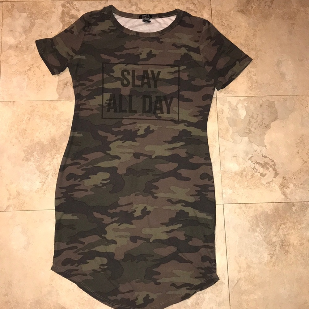 🖤 “Slay All Day” Camouflage Dress 🖤